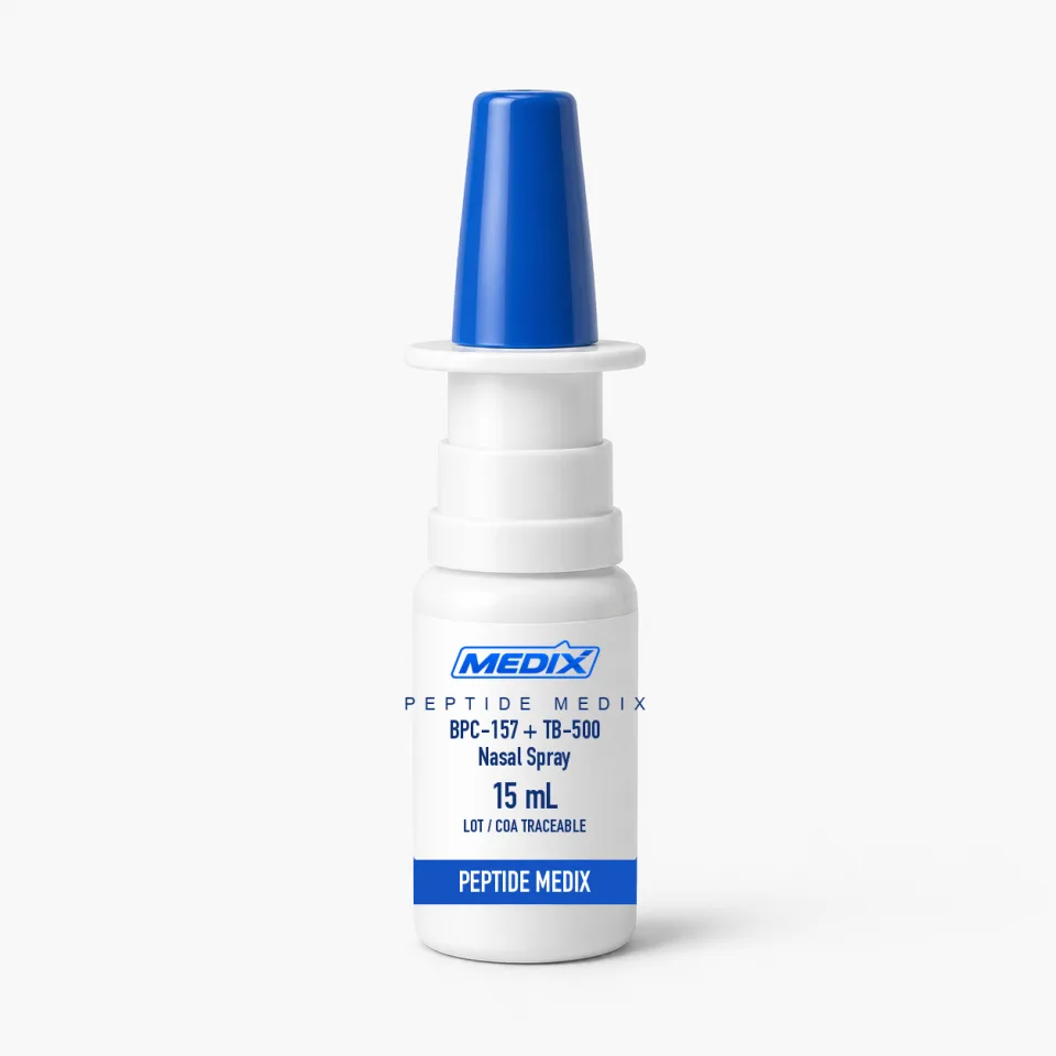 Spray nasal BPC-157 + TB-500 15 mL – peptide de recherche Spray nasal BPC-157 + TB-500, peptide de recherche 15 mL – Peptide Medix EU