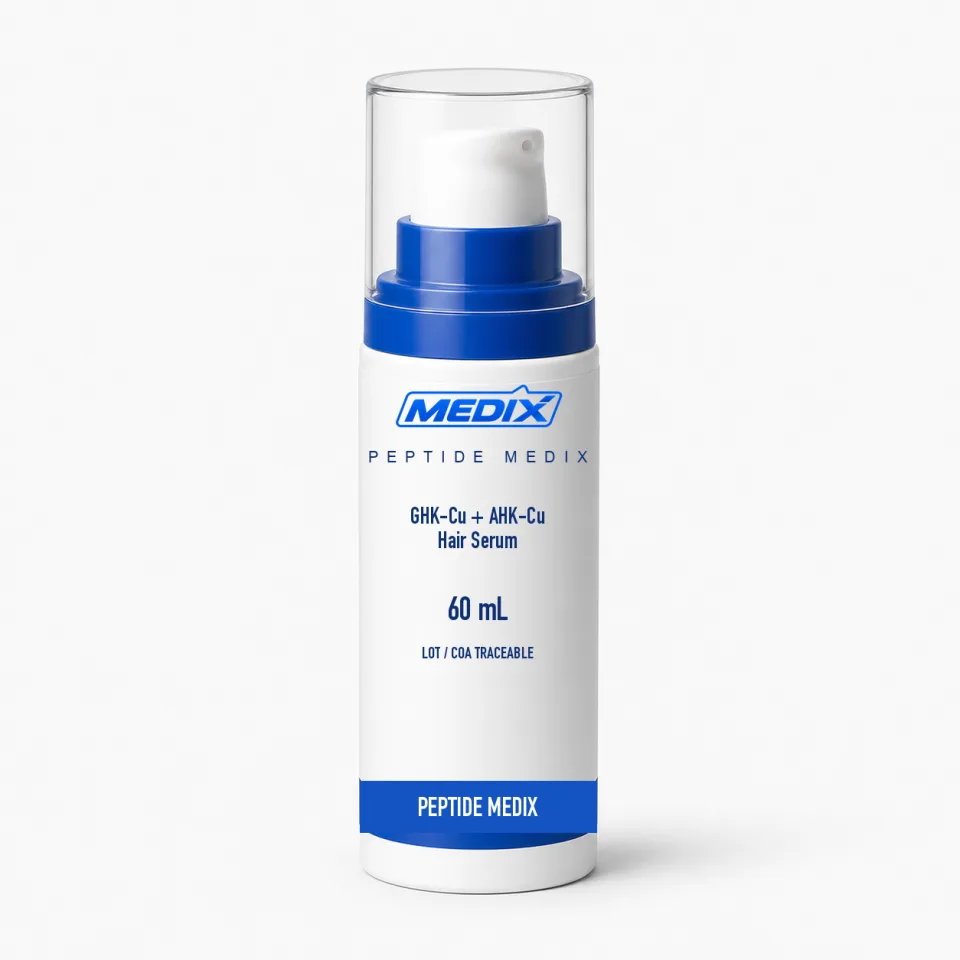 GHK-Cu + AHK-Cu Haarserum 60 mL – Forschungspeptid GHK-Cu + AHK-Cu Haarserum Forschungspeptid 60 mL – Peptide Medix EU