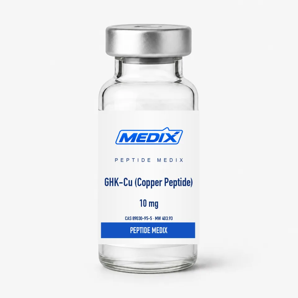 GHK-Cu (péptido de cobre) 10 mg – péptido de investigación GHK-Cu (péptido de cobre), péptido de investigación 10 mg, vial, polvo liofilizado – Peptide Medix EU