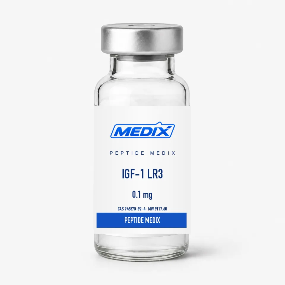 IGF-1 LR3 0,1 mg – péptido de investigación IGF-1 LR3, péptido de investigación 0,1 mg, vial, polvo liofilizado – Peptide Medix EU
