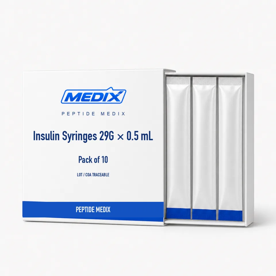 Insulinspritzen 29G × 0.5 mL – Laborbedarf Insulinspritzen 29G × 0.5 mL Laborbedarf – Peptide Medix EU