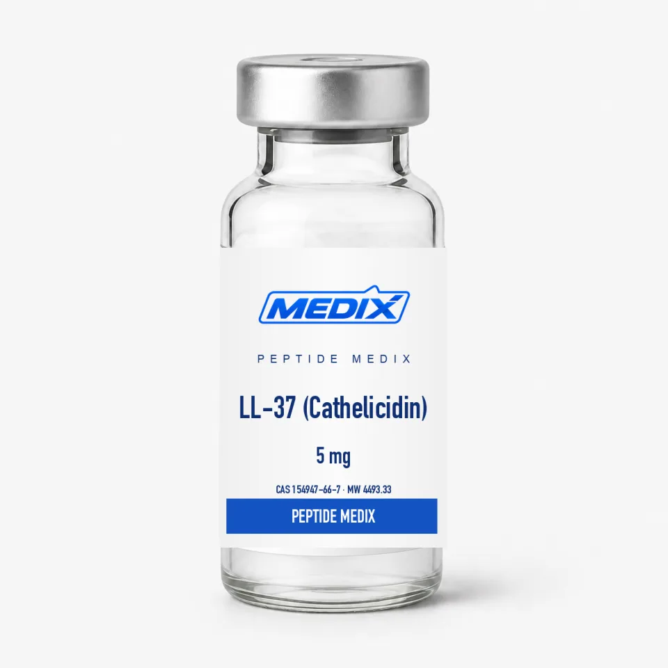 LL-37 (Cathelicidin) 5 mg – peptyd badawczy LL-37 (Cathelicidin) peptyd badawczy 5 mg, fiolka, liofilizowany proszek – Peptide Medix EU