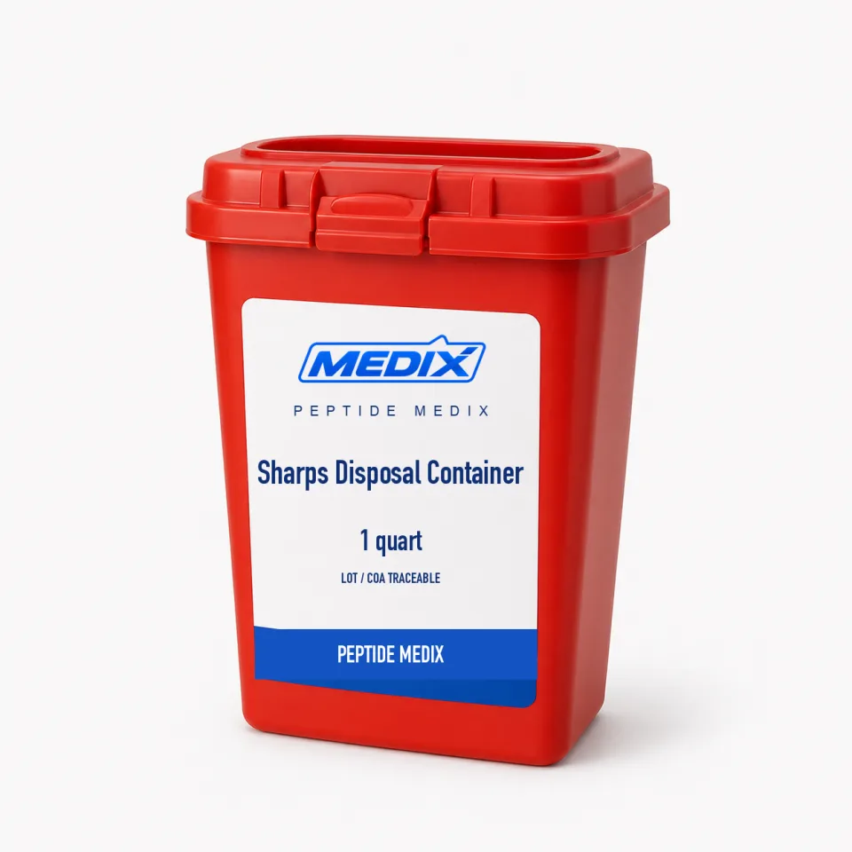 Contenedor para residuos cortopunzantes – material de laboratorio Contenedor para residuos cortopunzantes, material de laboratorio – Peptide Medix EU