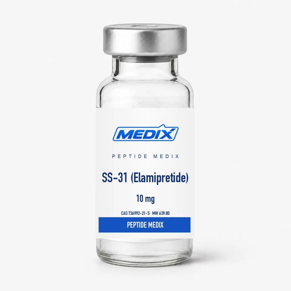 SS-31 (Elamipretide) 10 mg – peptyd badawczy SS-31 (Elamipretide) peptyd badawczy 10 mg, fiolka, liofilizowany proszek – Peptide Medix EU